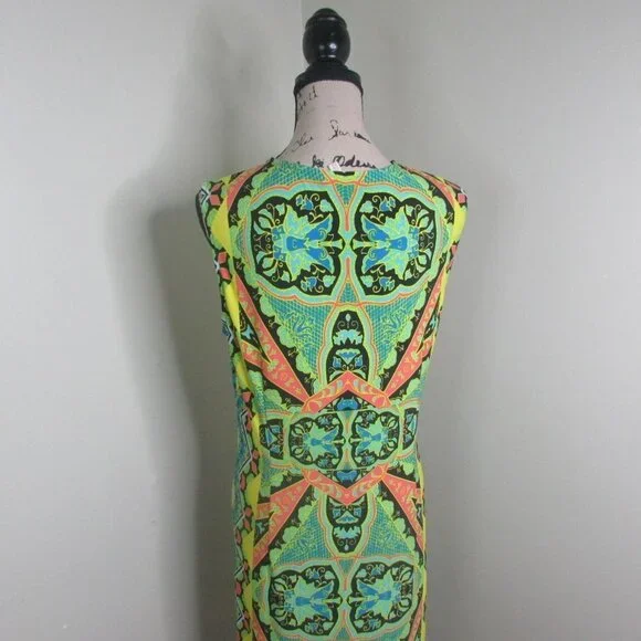 Madison Dress M Sleeveless Bright Print - Picture 10 of 12